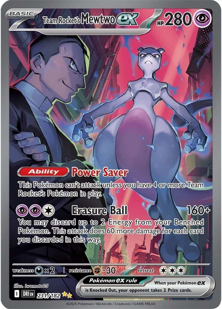 Team Rocket's Mewtwo ex (231/182) (DRI)