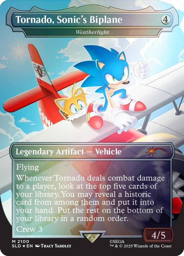 Tornado, Sonic's Biplane - Weatherlight (Rainbow Foil) (2100) (SLD)