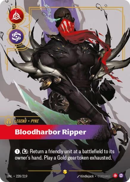 Pyke, Bloodharbor Ripper (Overnumbered) (228/219) (UNL)