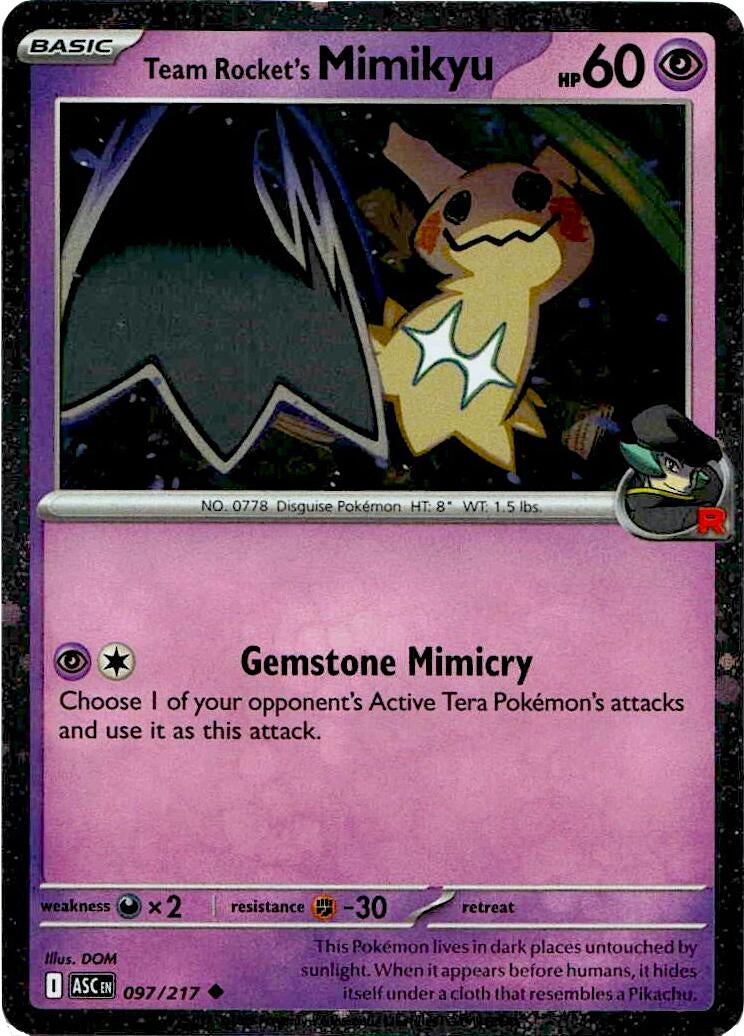 Team Rocket's Mimikyu - 097/217 (Cosmos Holo) (097/217) (BLE)