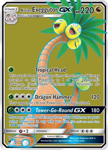 Alolan Exeggutor GX (Full Art) (107/111) (SM04)