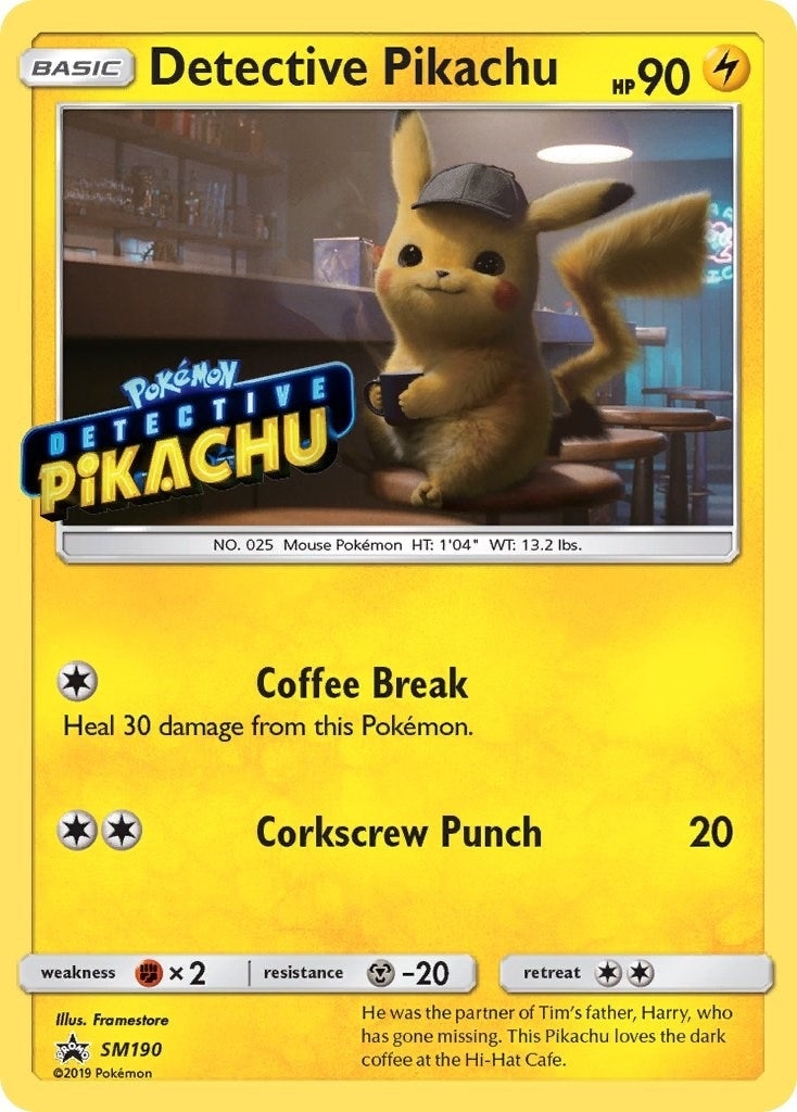 Detective Pikachu - SM190 (Stamped) (SM190) (SMP)