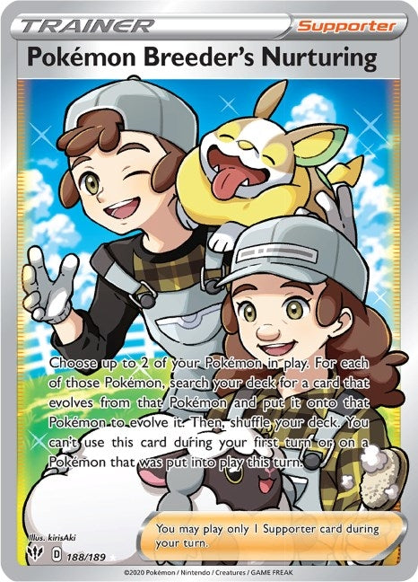 Pokemon Breeder's Nurturing (Full Art) (188/189) (SWSH03)