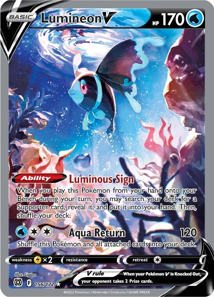 Lumineon V (Alternate Full Art) (156/172) (SWSH09)