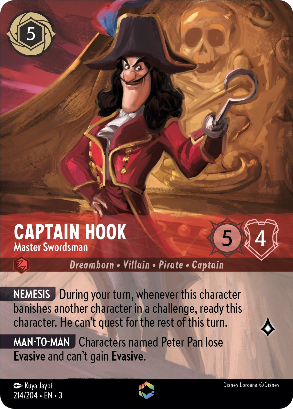Captain Hook - Master Swordsman (Enchanted) (214/204) (3)