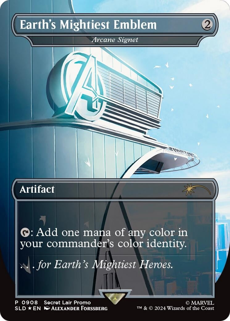 Earth's Mightiest Emblem - Arcane Signet (Rainbow Foil) (908) (SLD)