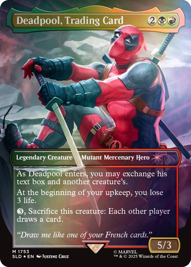 Deadpool, Trading Card (1753) (Rainbow Foil) (1753) (SLD)