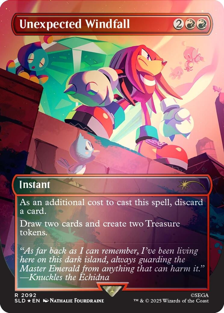 Unexpected Windfall (2092) (Rainbow Foil) (2092) (SLD)
