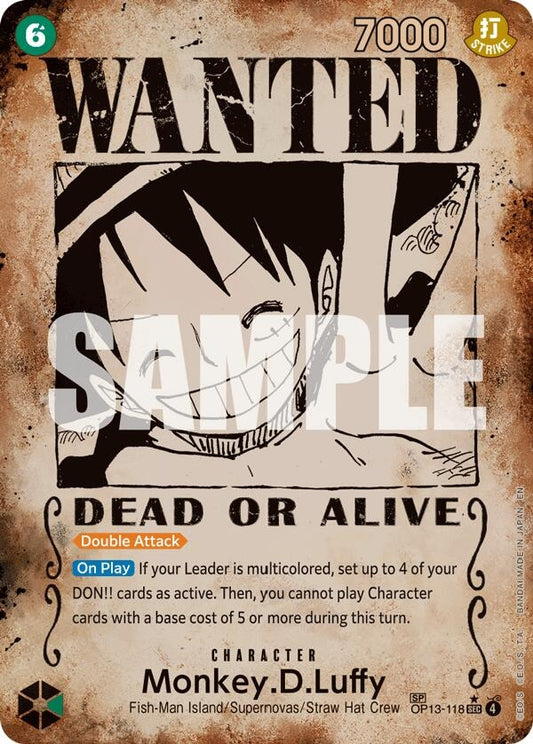 Monkey.D.Luffy (118) (Wanted Poster) (OP13-118) (OP13)