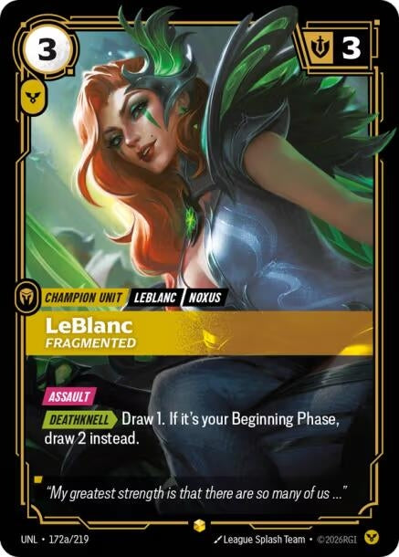 LeBlanc, Fragmented (Alternate Art) (172a/219) (UNL)