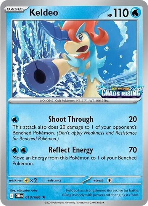 Keldeo - 019/086 (Chaos Rising Stamped) (019/086) (MCAP)