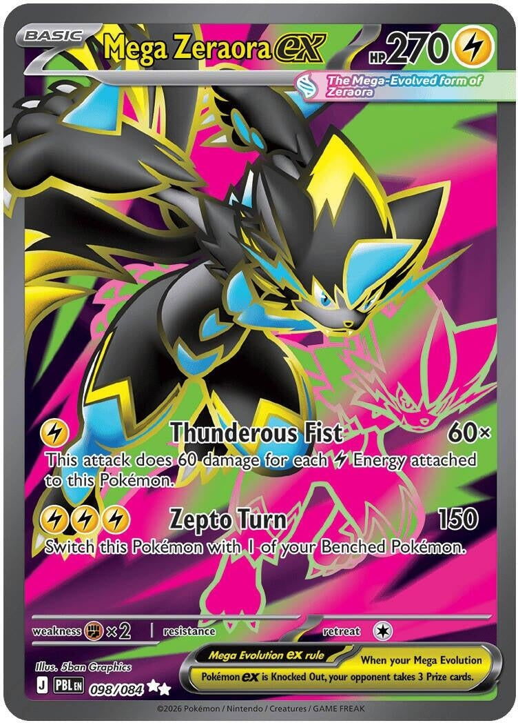 Mega Zeraora ex (098/084) (PBL)