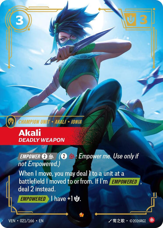 Akali, Deadly Weapon (021/166) (VEN)