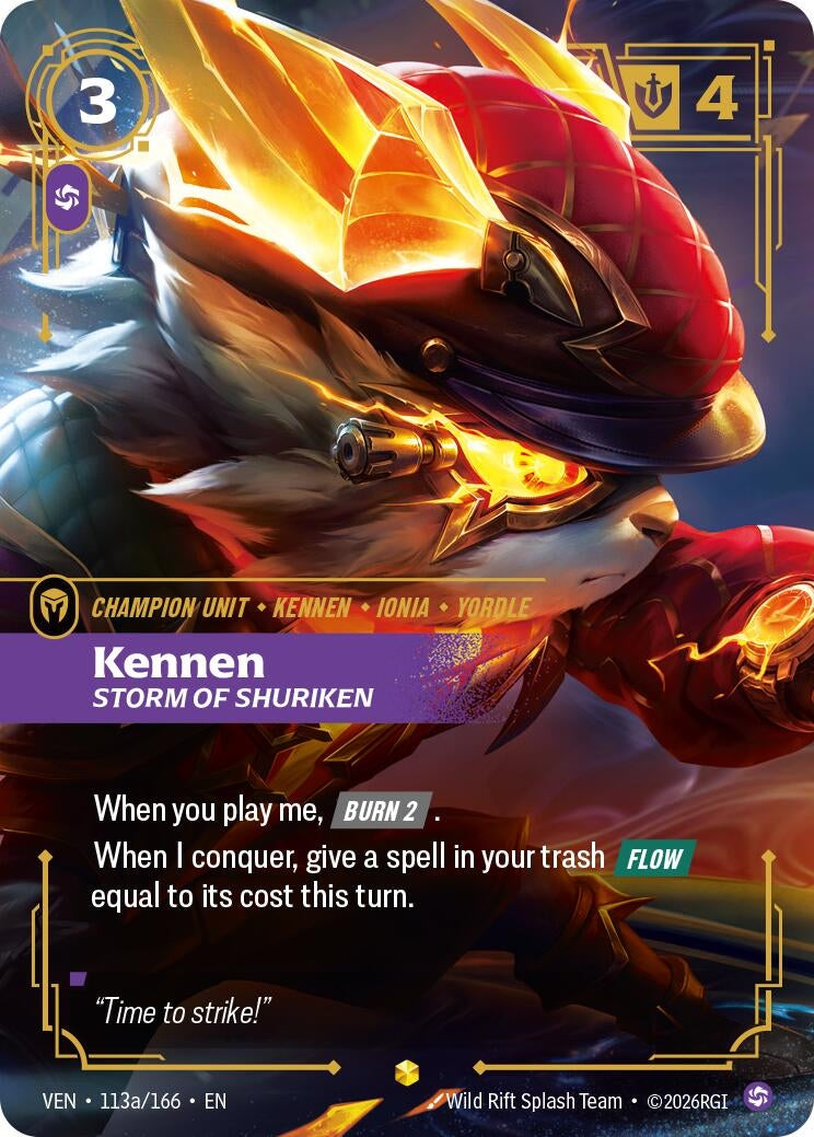 Kennen, Storm of Shuriken (Alternate Art) (113a/166) (VEN)