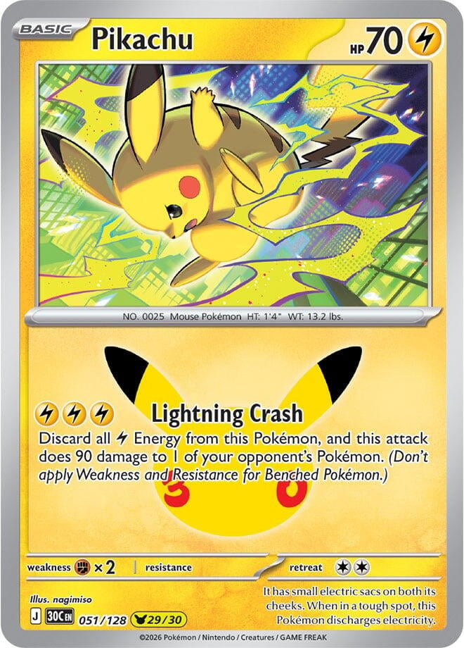 Pikachu (051/128) (30C)