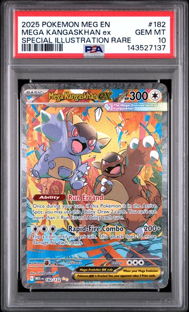 MEGA KANGASKHAN ex SPECIAL ILLUSTRATION RARE 2025 POKEMON MEG EN-MEGA EVOLUTION PSA GEM MT 10