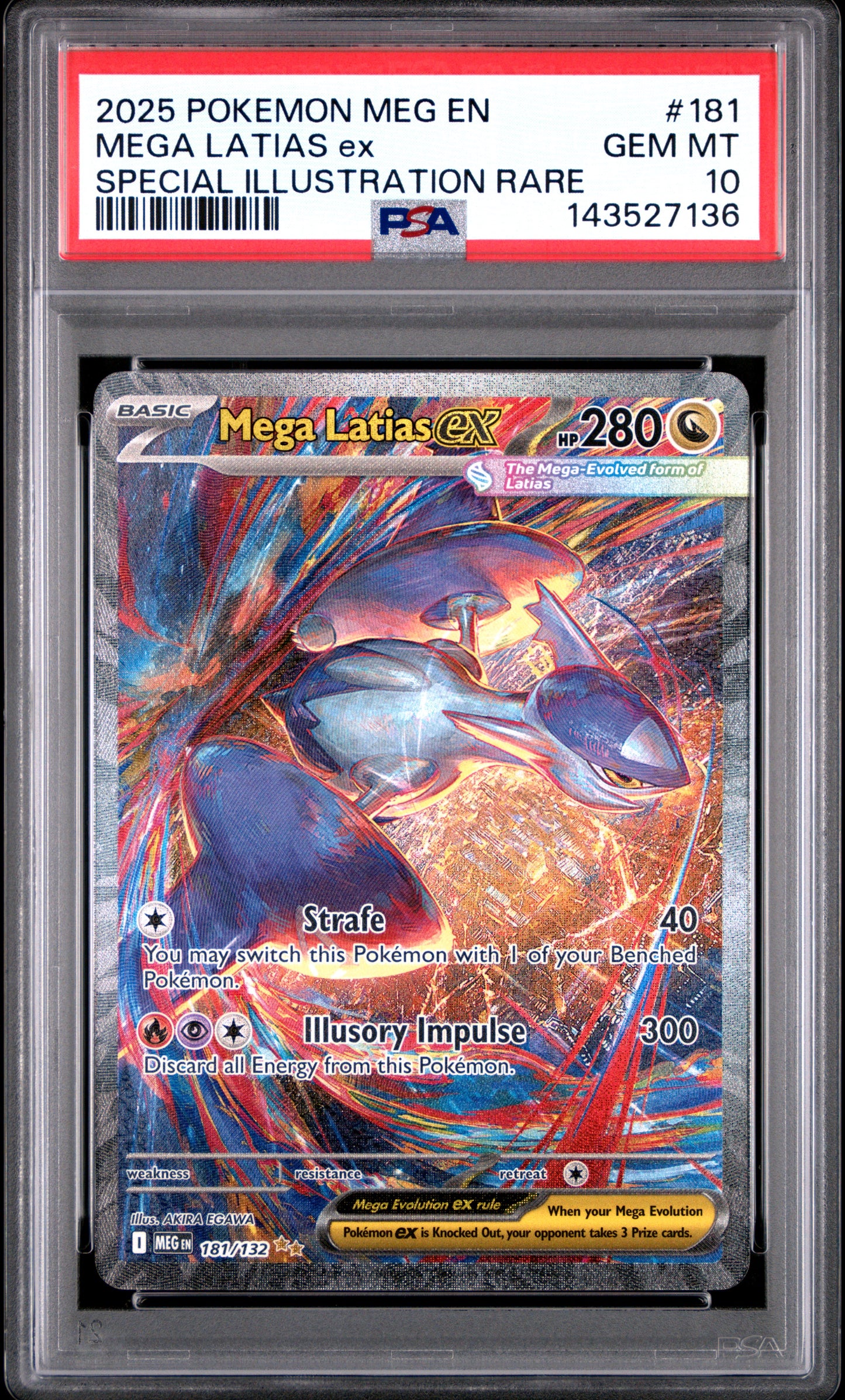 MEGA LATIAS ex SPECIAL ILLUSTRATION RARE 2025 POKEMON MEG EN-MEGA EVOLUTION PSA GEM MT 10